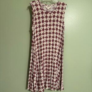Style & Co Sleeveless Red and White Dress, XL